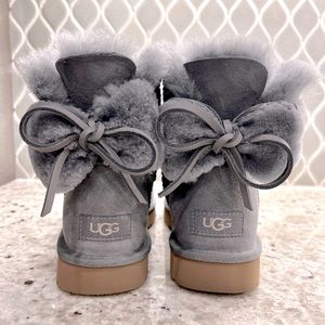 UGG Classic Double Bow Mini Boot - Grey